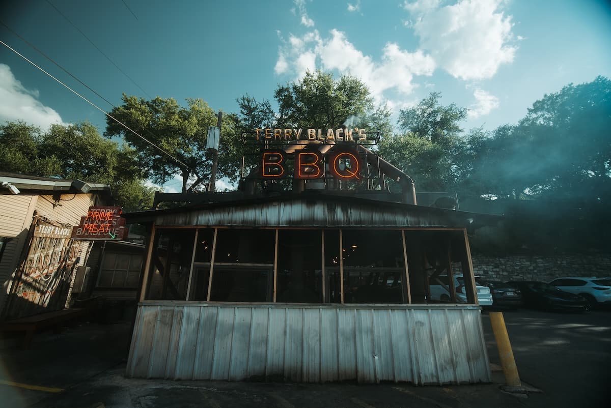 The outside of Terry Black's Barbecue