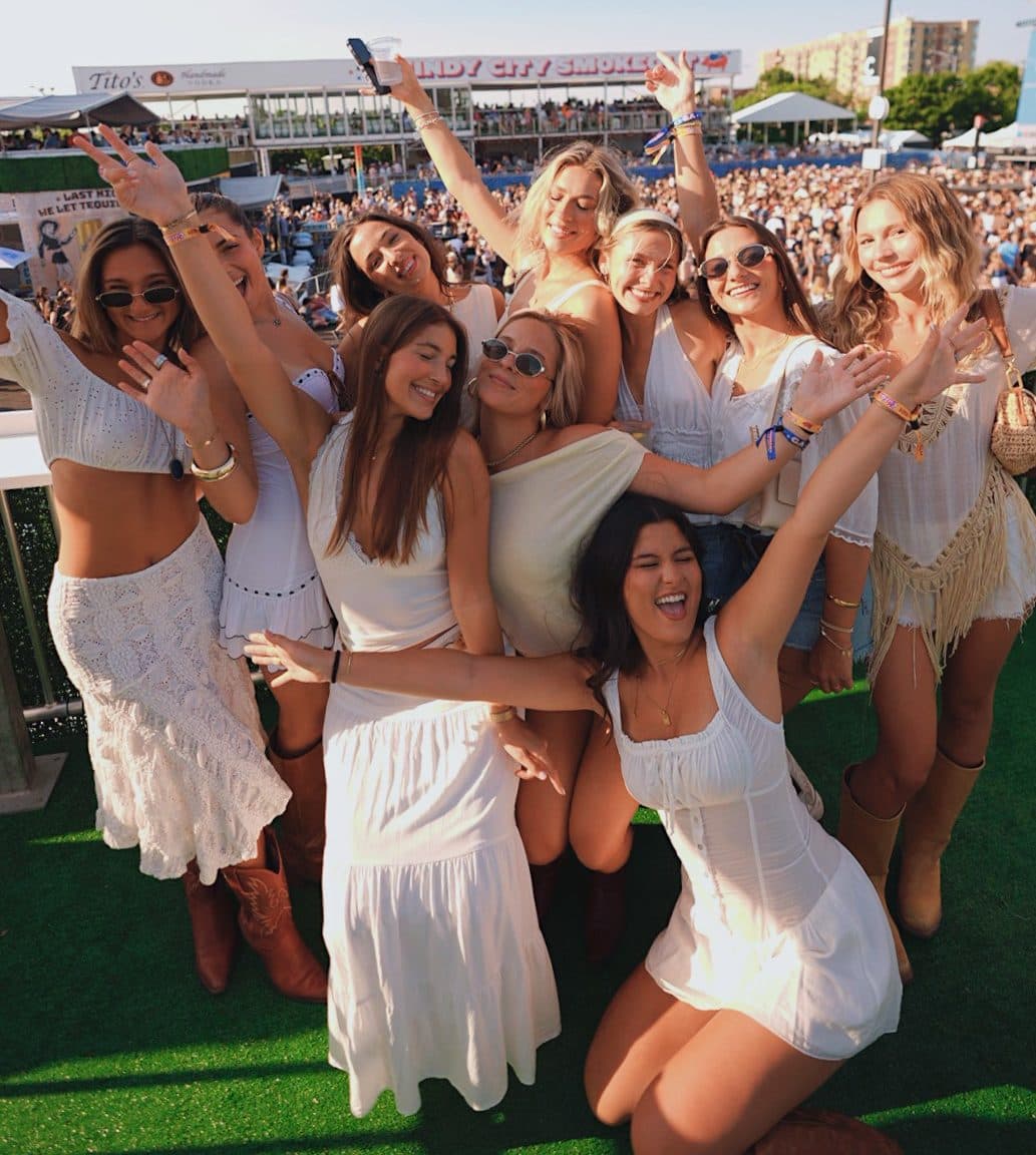 table seating for one of the concert cabanas